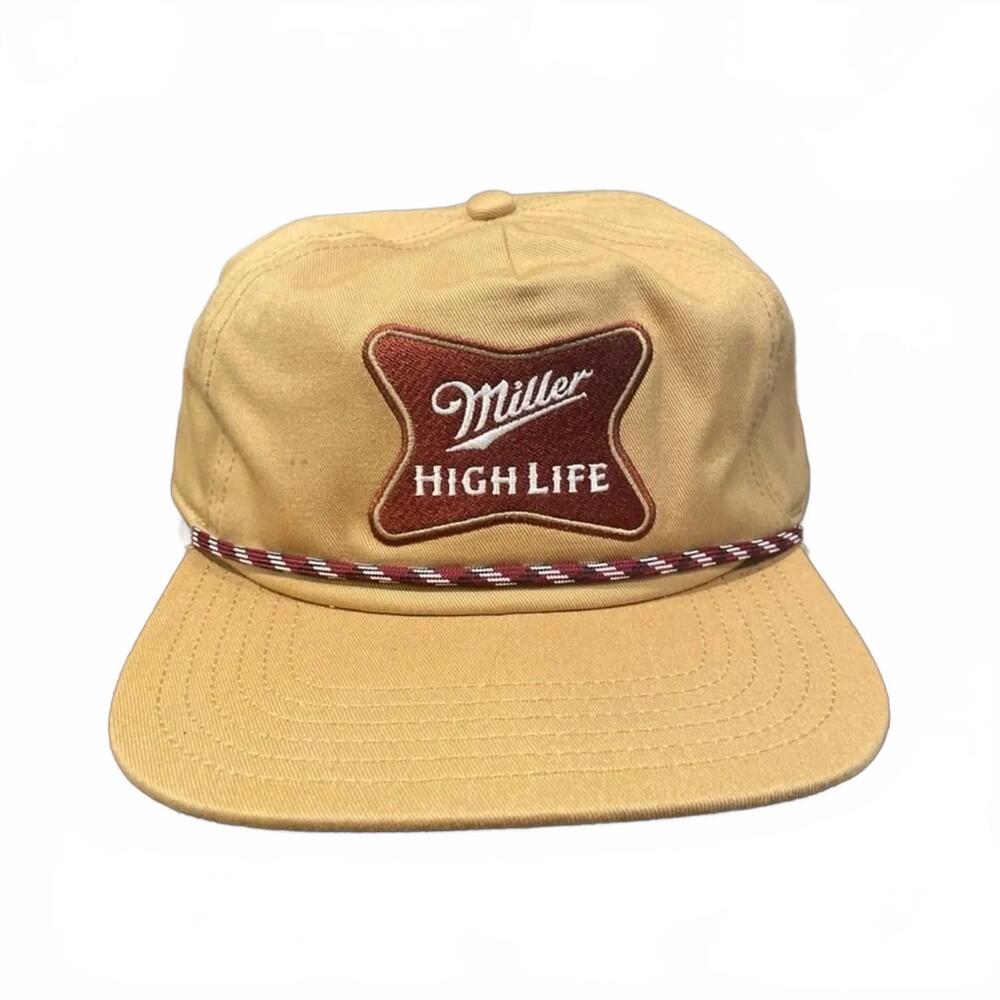 NEW MAD ENGINE women's miller high life vintage style rope snapback trucker hat